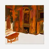 Karen Kilimnik, the orange whoosing solar flares in the room of Mars, the great Hall at Wetherby