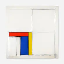 Per Arnoldi, Mondrian Chair, 1981, acrylic and charcoal on canvas
