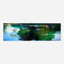 Souvenir Nympheas I by Diane Burko, 1990, oil on canvas, sold Oct 2020