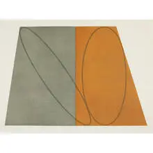 Folded III (from Plane/Figure Series) by Robert Mangold, 1993, etching and aquatint on paper, sold Dec 2009