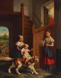 Joseph Gyselinckx, The wary steed, oil on panel