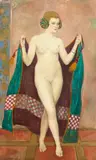 Henry Caro-Delvaille, An exotic standing nude, oil on canvas