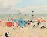 Jean-Jacques René, Matin a Trouville, oil on canvas