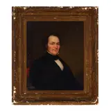 A portrait of a gentleman by American School, oil on canvas, sold Oct 2022