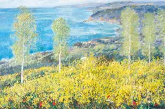 Michele Cascella, Adriatic coast, oil on canvas