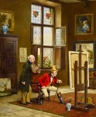 Alfred Lyndon Grace, In the artist's studio, oil on canvas