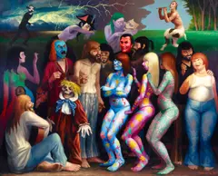 Paul Valentine Lantz, Peyote dream, oil on masonite