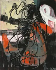 Markus Oehlen, Ohne Titel, 1989, Öl auf Leinwand