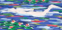 Salomé, Schwimmer mit Lilies, 2000, Acryl auf Leinwand