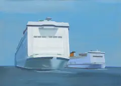 Eberhard Havekost, Fähren R, 1997, Öl auf Leinwand