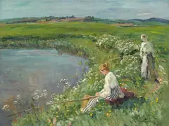 Philipp Franck, Angelplatz, 1921, Öl auf Leinwand