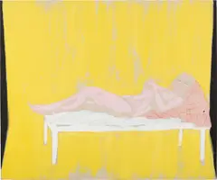 Salomé, Nina XIII, 1980, Acryl und Kreide auf Nessel