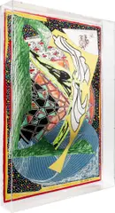 Frank Stella, Jonah Historically Regarded“ (Dome), aus der Serie: „Moby Dick Domes, 1992, Radierung, Aquatinta, Gravur und Serigrafie, handkoloriert auf reliefiertem Velin