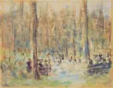 Im Tiergarten“. Ende der 20er Jahre by Max Liebermann, Pastell auf Papier (aus einem Zeichenblock), sold Dec 2007