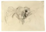 Leidendes Volk by Käthe Kollwitz, 1923, Kreide auf dünnem Papier, sold Jun 2009