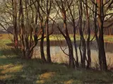 Walter Leistikow, Weiher“. (Vor) 1895