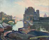 Conrad Felixmüller, Berlin – Spree und Blick auf Dom und zerstörte Brücke