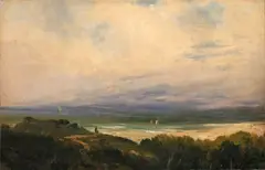 An der Ostseeküste by Deutsch, um 1840, Öl auf Papier, auf Leinwand aufgezogen, sold Nov 2013
