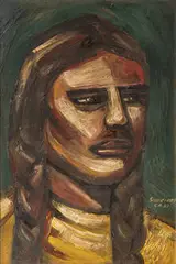 Untitled by David Alfaro Siqueiros, 1961, Pyroxylan on Masonite, sold Oct 2010