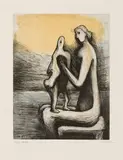 Henry Moore, Mother and Child IV, 1983, Etching