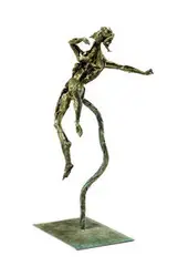 Untitled (Surrealist Figure) by Taki Camille, c. 1969, Bronze, sold Oct 2010