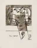 Le Corbusier, Les Oiseaux (from the Unite Series), 1953, Lithograph and aquatint on cream paper