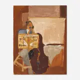 Liliane Klapisch, Cello, oil on canvas