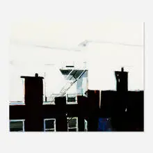 Alex Kanevsky, Black House with Shadows 2, 2002-2003, oil on wood