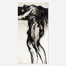 Luis Caballero, Untitled, 1986, oil on paper laid to canvas