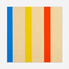 Oli Sihvonen, 3 x 3 Blue, Yellow, Red, 1977, oil on canvas