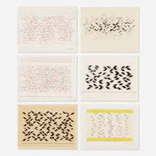 Sewell Sillman, group of six drawings, graphite, colored pencil, felt tip marker and ink on paper
