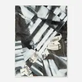 Karl Haendel, I Voted (2008) with spray #1, 2008, charcoal, graphite and spray paint on paper