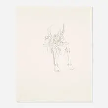 Chloe Piene, Untitled (Hands Counting), charcoal on paper