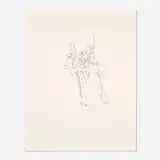 Chloe Piene, Untitled (Hands Counting), charcoal on paper
