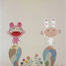 Red Rope by Takashi Murakami, 2001, offset lithograph on paper, sold Dec 2009