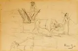 Rosa Bonheur, Oxen Pulling a Cart