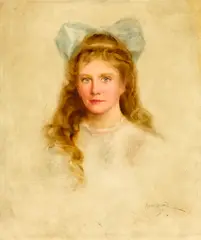 Bror Kronstrand, A portrait of a girl, 1912, oil on canvas