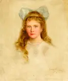 Bror Kronstrand, A portrait of a girl, 1912, oil on canvas