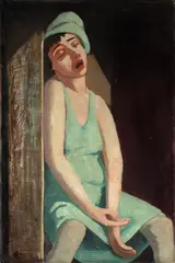 Karl Kluth, Eingeschlafene, 1928, Öl auf Leinwand