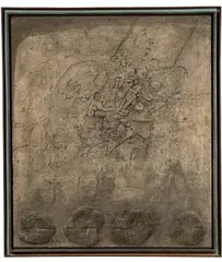 Karl Fred Dahmen, Ohne Titel, 1963, Mischtechnik mit Öl, Sand und Pigmenten auf Leinwand