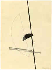 László Moholy-Nagy, Konstruktion“ IV, 1923, Farblithografie auf glattem Velin