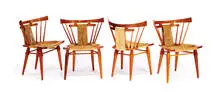 Edmond J. Spence, Group of four side chairs, c. 1960, Manufacturer unknown