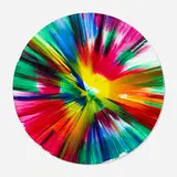 Circle Spin Painting by Damien Hirst, 2009, acrylic on paper, sold Oct 2020