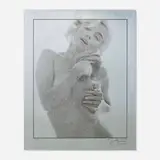 Bert Stern, Marilyn Monroe with Roses from The Last Sitting, 1962, screenprint on silver foil paper