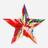 Star Spin Painting by Damien Hirst, 2009, acrylic on paper, sold Oct 2020