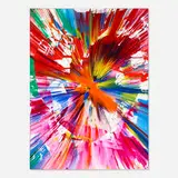 Heart Spin Painting (two parts) by Damien Hirst, 2009, acrylic on paper, sold Oct 2020