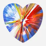 Heart Spin Painting by Damien Hirst, 2009, acrylic on paper, sold Oct 2020