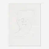 Portrait of James Jones by Alexander Calder, 1963, graphite on paper, lithograph in colors, sold Oct 2020