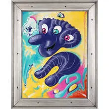 Kenny Scharf, untitled, 1983, oil on canvas, aluminum over wood