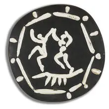 untitled (plate) by Pablo Picasso, c. 1965, glazed stoneware, sold Sep 2009